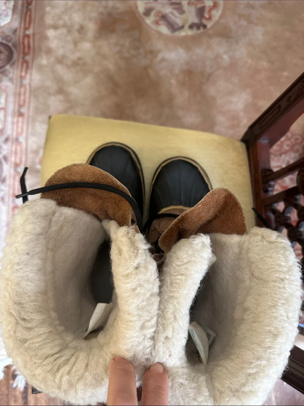 Sorel Caribou Lace-Up Mid Waterproof Leather Wool Lined Cold Weather Boots